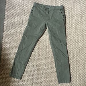 Zara Women’s Olive Green Chino Pants Slash Pocket Sz 31 dnwr